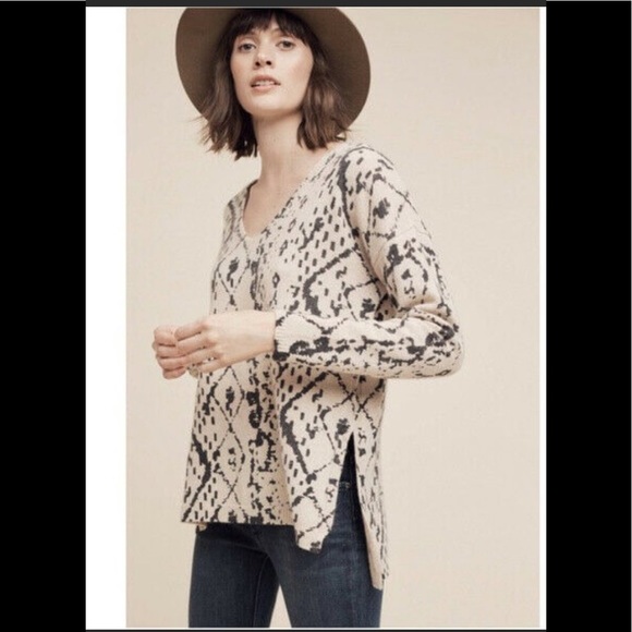 Anthropologie Sweaters - {Anthro} HRW Monogram Python Snake print Sweater